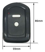 Abmessungen Handsender mit Wandhalterung FR11