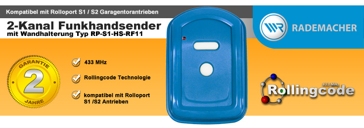 RADEMACHER Handsender RP-S1-HS-RF11 f&uuml;r Rolloport S1/S2