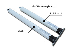 gr&ouml;&szlig;envergleich SL35 und SL35mini Rollladenmotor
