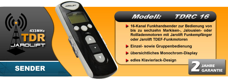 Jarolift Funkhandsender - TDEF Funkmotoren Steuerung