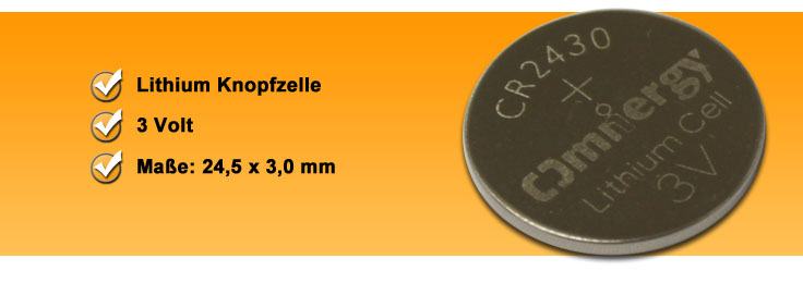 Knopfzelle Lithium Batterie CR2430 3Volt