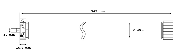 JAROLIFT Markisenrohrmotor Abmessungen