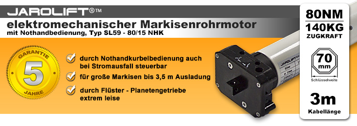 JAROLIFT®™ elektromechanischer Rohrmotor
