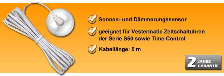Licht Sensor Vestamatic Sonnensensor D&auml;mmerungssensor