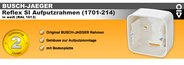 BUSCH-JAEGER Aufputzrahmen Aufputzdose Reflex SI 1701-214