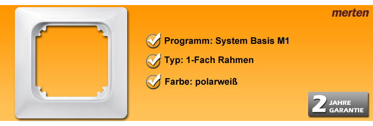 Rahmenprogramm Merten System Basis M1 1-Fach (397118)