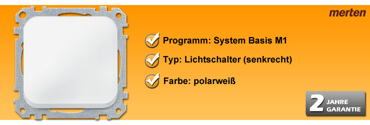 Lichtschalter Merten Rahmenprogramm System Basis M1