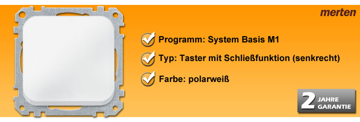Taster Merten System Basis M1 Schlie&szlig;funktion (310119 & 315000)