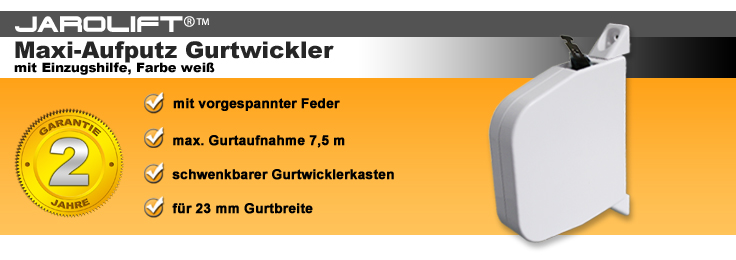 JAROLIFT®™ Maxi-Aufputz Gurtwickler mit Einzugshilfe