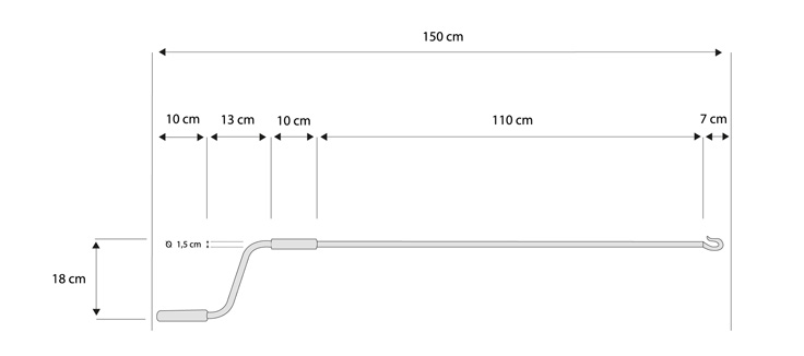 JAROLIFT®™ Markisenkurbel 150cm starr