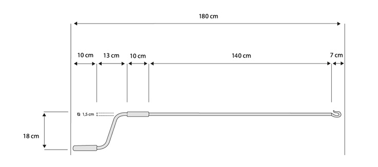 JAROLIFT®™ Markisenkurbel 180cm starr