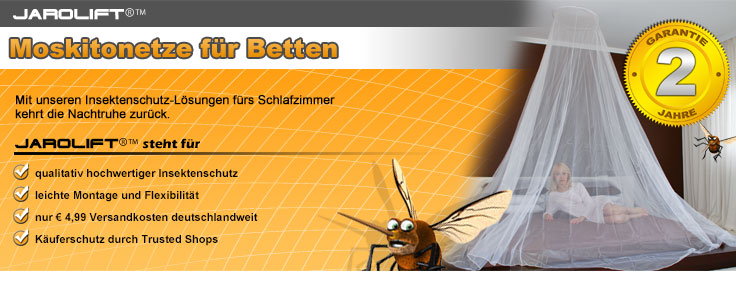 Insektenschutz Moskitonetz f&uuml;r Bett