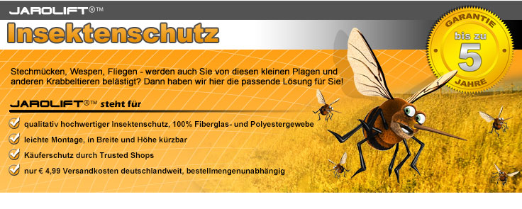 Insektenschutz f&uuml;r T&uuml;ren, Fenster, Bett und f&uuml;r Kinder