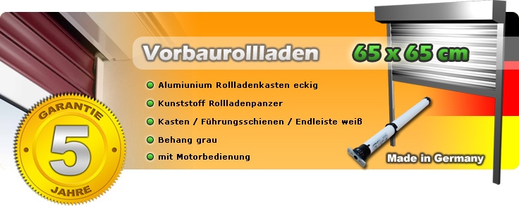 Vorbaurollladen, Rollladen, Kunststoff Vorbauelement, Kasten eckig