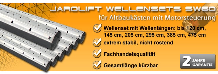 Jarolift SW60 Wellenset für Altbaukästen (120cm, 145cm, 205cm, 295cm